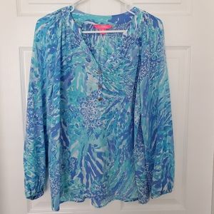 Lilly Pulitzer Elsa silk top